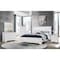 Global Furniture Usa Traditional Glam Croc Pompei Metallic White Full Bed Group With Led 2878 - alternate 2